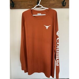 Columbia PFG Texas Longhorns Long Sleeve Shirt Men's Size 3XL Omni Shade Orange